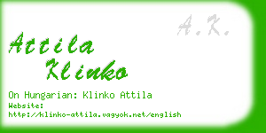 attila klinko business card